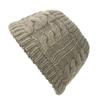 Women Solid Color Knit Topless Wool Hat Warm Winter Skullies Beanies Snow Cap