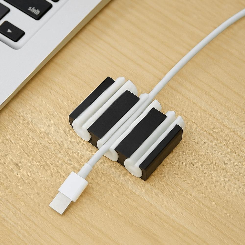 Plastic Desktop Cable Organizer Storage Desktop Cable Manager  Earphone Data Cable