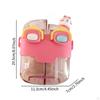 Cute Water Bottle Double Drinking Compartments 780ml Funny Cup with and Strap
