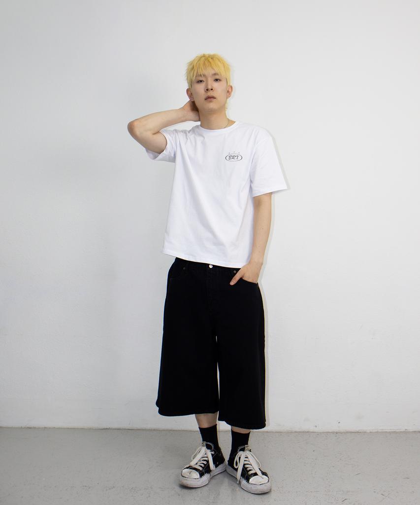 Bonegseu B Demim Bermuda Pants (Black)