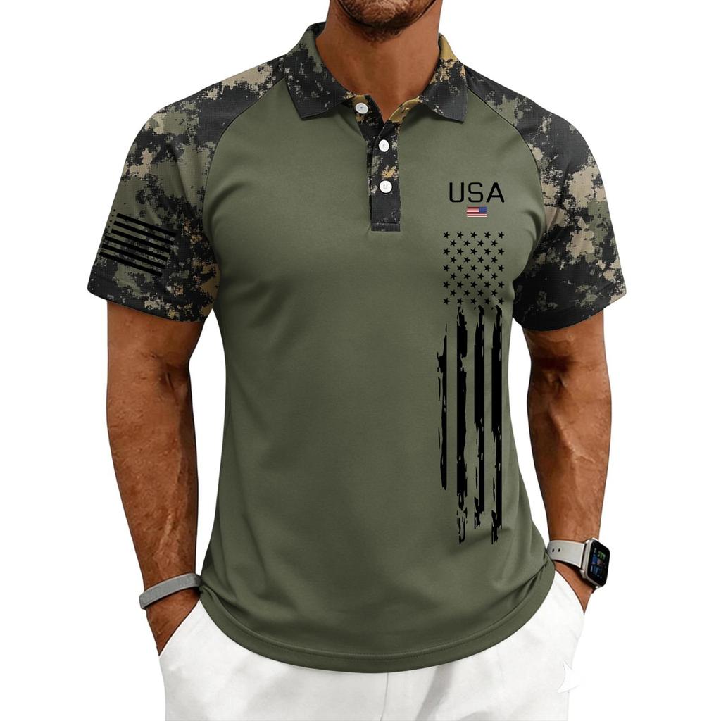 Men's Casual Button-Down Collar Short-Sleeve Shirt