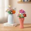 Lowers Bouquet Construction Blocks Set Lily Prickly Daisy Rose Hibiscus Flower Peony Sunflower Tulip Gardenia For Children