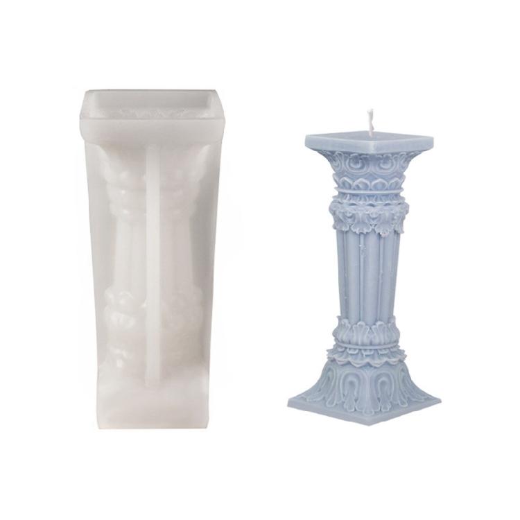 Roman Pillar Silicone Mold Candle Aromatherapy Candy Cake Decorating Tool Supply
