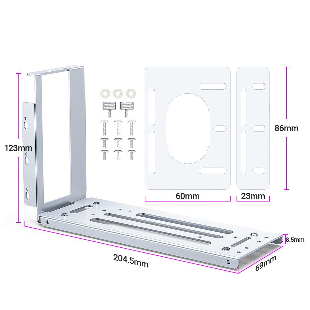 Galvanisierte PCIe X16 4.0 Grafikkarte Vertikale Montagehalterung - 90° Metallstütze zur Vermeidung von Durchbiegung in DIY-Gehäusen