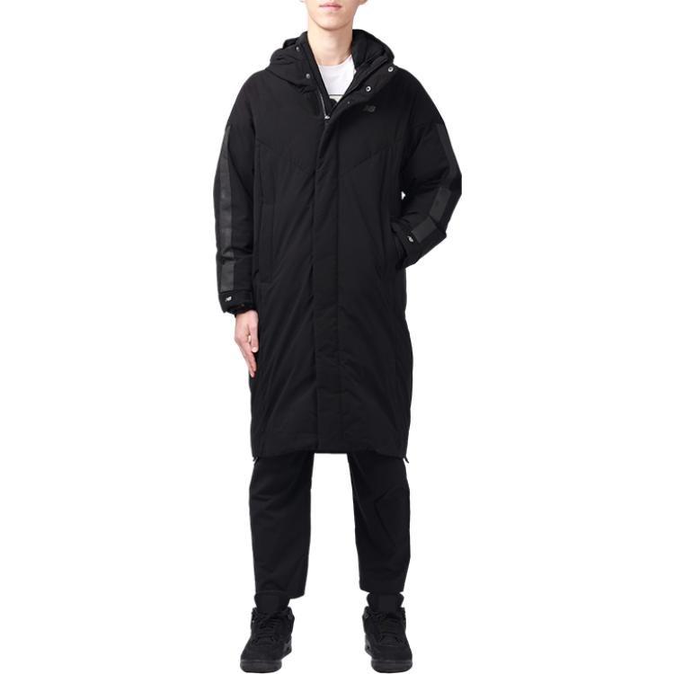 New Balance Parka Coats Men's Black Hooded Moderate NQ94R041-BK