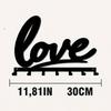 Metal Love Word Wall Hook 7 Hook Set Rustproof Home Decor Organizer for Keys Towels Coats Kitchen