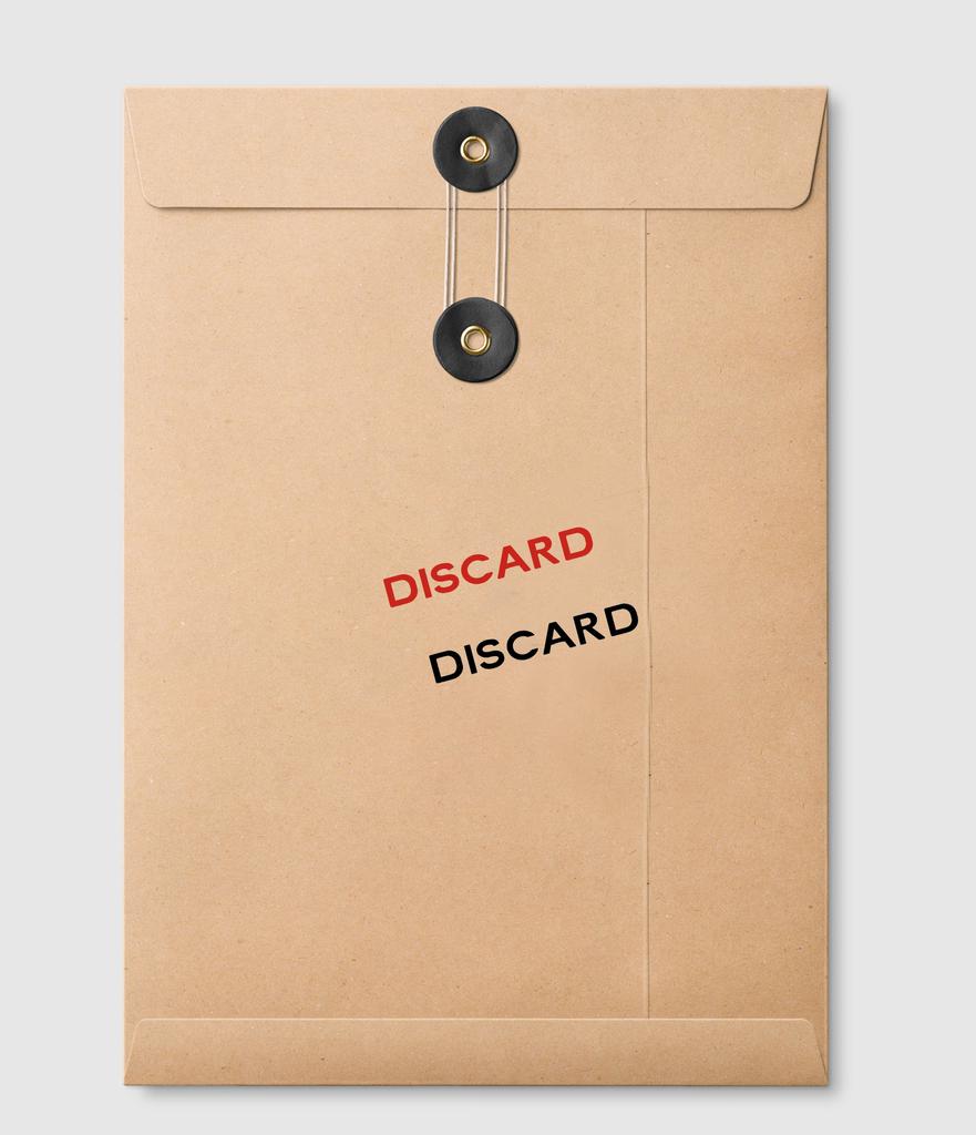 Printtoo Discard Self Inking Rubber Stamp Pre,Inked Office Stamp, Home Office Business Stationery, 38 x 14 mm,