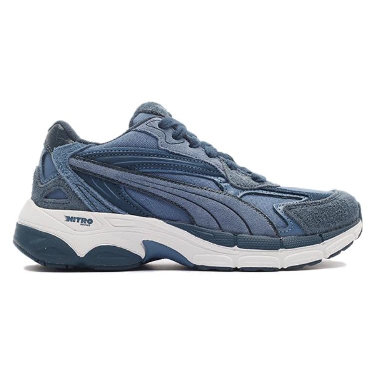 Puma Teveris Nitro Worn Out Simple Versatile Fabric Mesh Shock Absorption Durable Low Top Casual Running Shoes Men sneaker Blue 390033-02