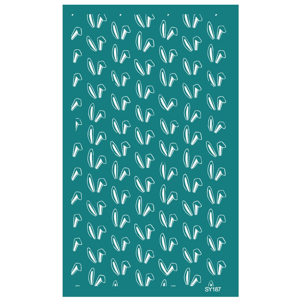 Bunnies Eggshell Silk Screen Stencils 6.3x4Inch for Clay Earrings Jewelry Making Washable Silk Screen Printing Stencils