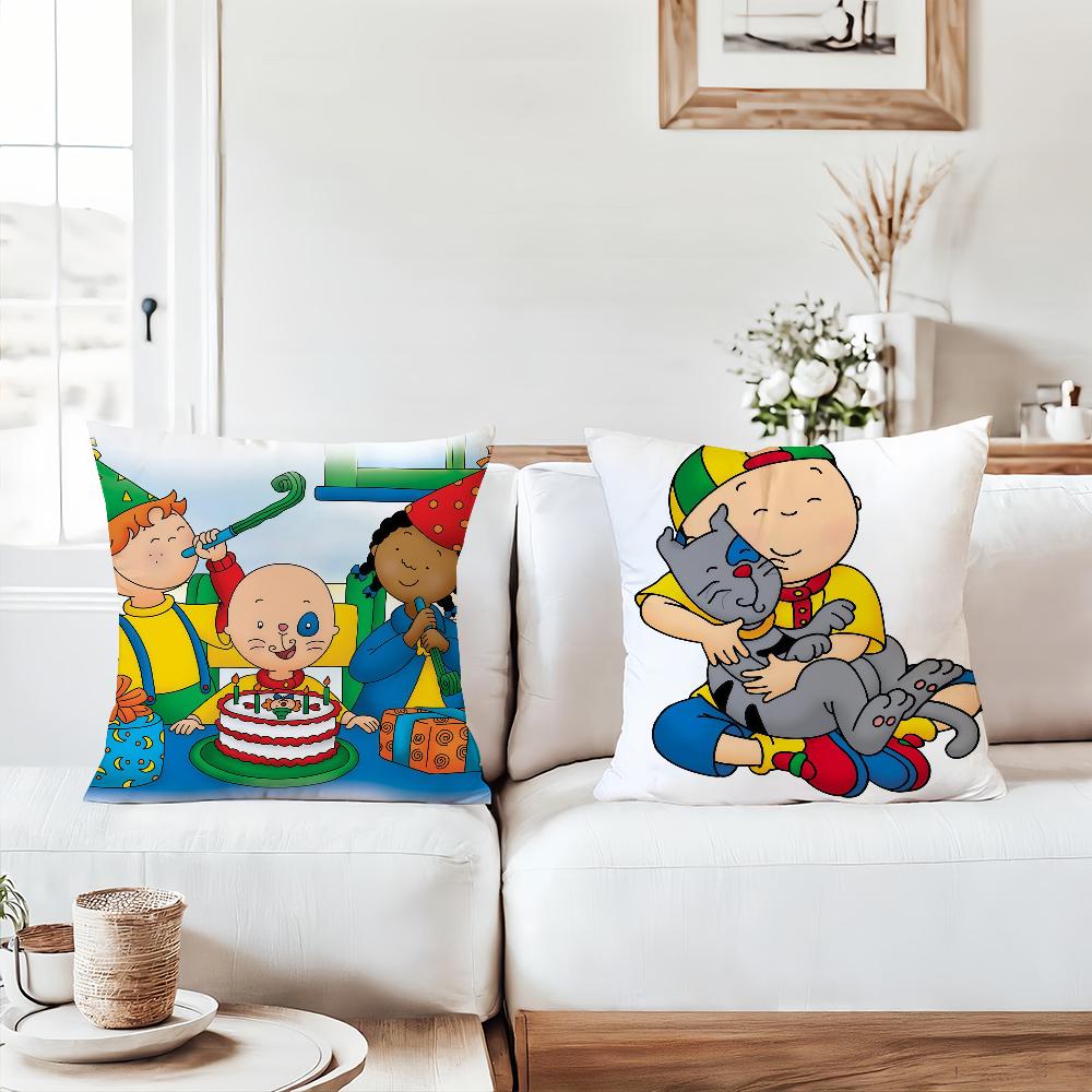 Cartoon Cute Caillou Pillow Case Office Cushions Suitable For Sofa Car Bedroom Decorative Cushion Cover