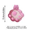 Adjustable Strap Cat Paw Water Bottle Cartoon Portable Kettle Convenient Plastic Straw Cup  Cycling