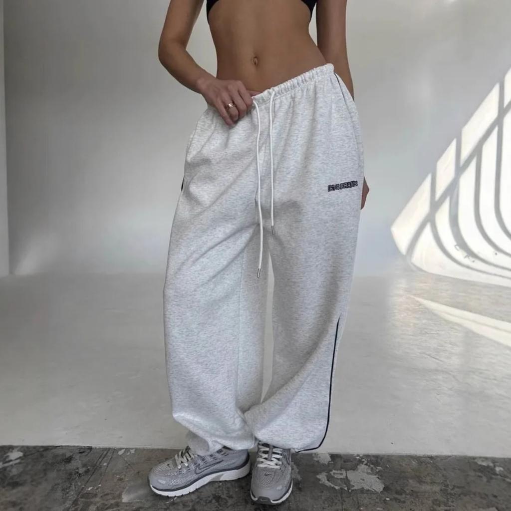 VIONA Striped Wide Leg Sports Pants For Women In Spring And Autumn, Loose And Slimming, Straight Leg Casual Pants