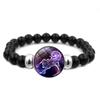 12 Zodiac Bracelet Zodiac Leather Bracelet Woven Bracelet Men Women Fashion Jewelry