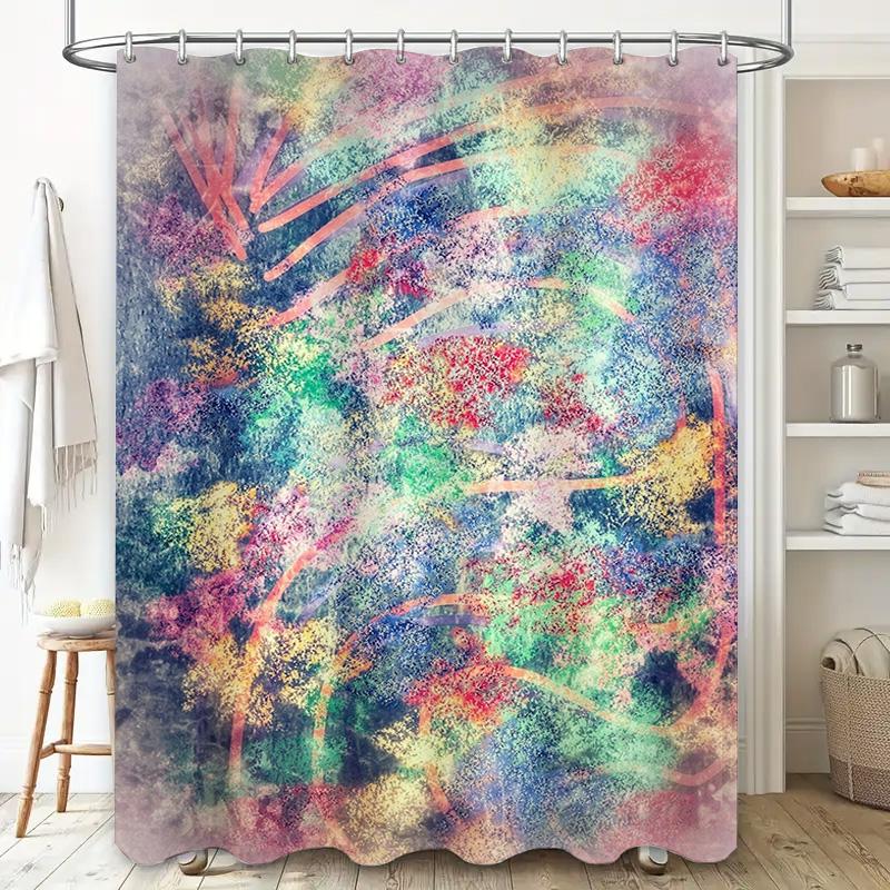 Vibrant Shower Curtain Waterproof Non-Slip Printed Fabric for Bathrooms Decorations Various Sizes Available