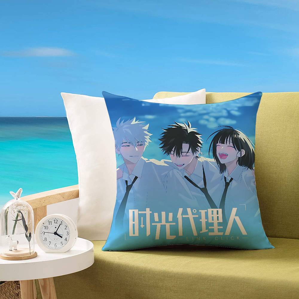 Anime Link Click Pillow Case Cushion Cover Soft Cute Throw Pillow Case For Car Sofa Pillowcase Polyester With Zipper