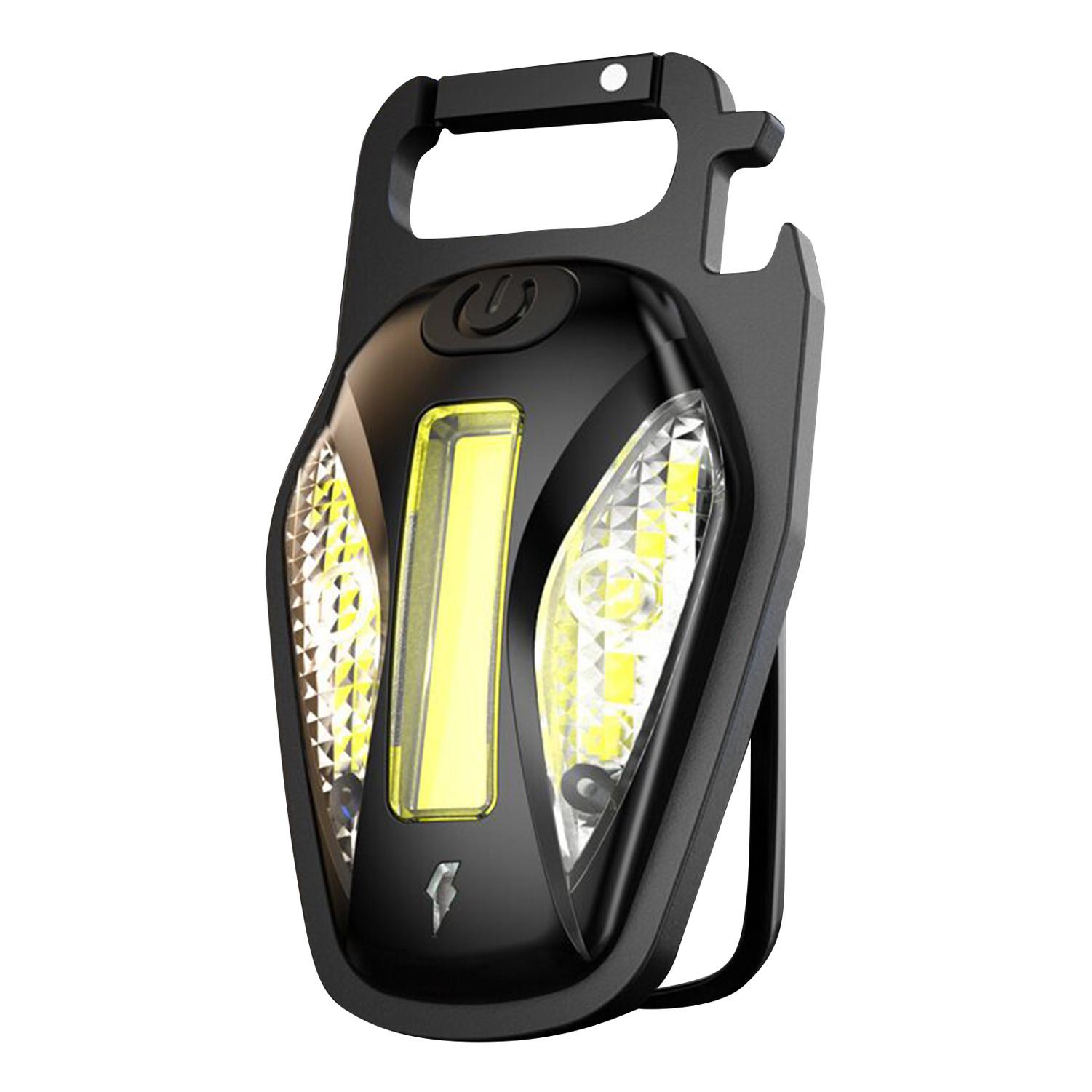 

Мини светодиодный светящийся фонарик-брелок, лампа, мощный свет, ультрапортативный фонарик, USB-C зарядка, уличный фонарь