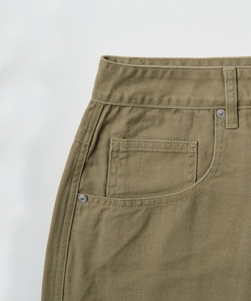 EXCONTAINER Utility Dart Cotton Pants (Khaki Beige)
