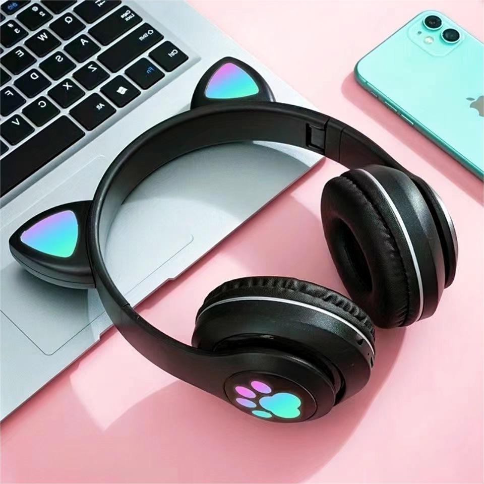 Luminous Cat Ear Bluetooth Headphones STN-28: Long Battery Life, Wireless Headband Headset Bestseller.
