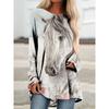 Women's Printed Long-sleeved T-shirt, Suitable for Spring, Autumn and Winter Seasons. Fashionable and Versatile, Machine Washable.