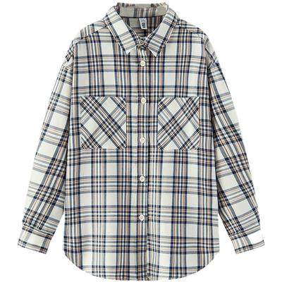Semir Women's Oversized Plaid Long Sleeve Shirt