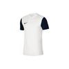Logo Print Colorblock V-Neck Short Sleeve T-Shirt Men Tops White DH8035-100