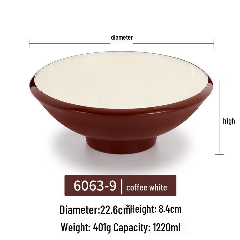 Melamine Noodle Bowl for Noodle Restaurants: Ideal for Luosifen, Malatang, Rice Noodles, and Chongqing Xiaomian
