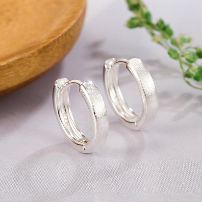 

BF CLUB 925 Sterling Silver Simple Earrings For Women Trendy Earring Jewelry Prevent Allergy Party Accessories Gift