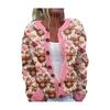 2026 Foreign Trade New 3D Digital Printing Cardigan Knitted Jacket Women's Clothing Early Spring and Autumn Factory Wholesale