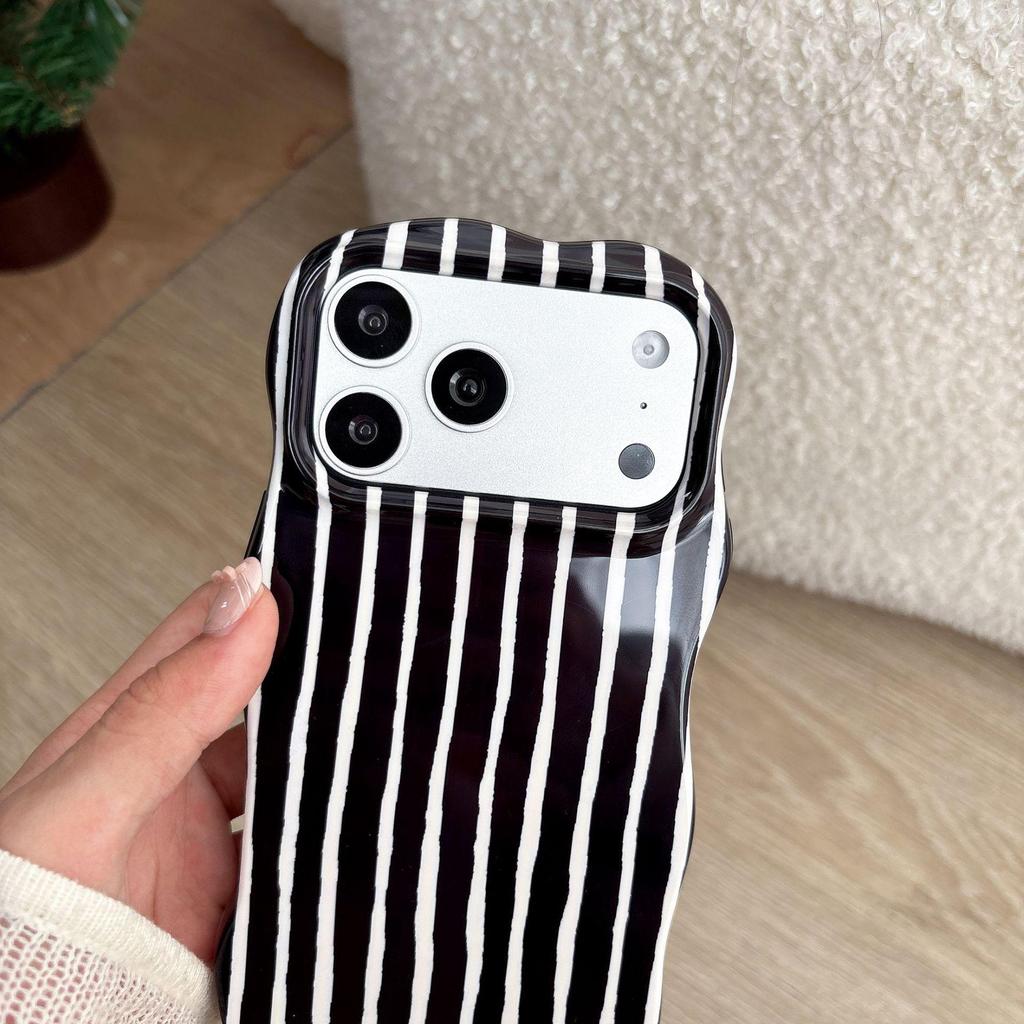 Literary Stripe Case for iPhone 16 Pro Max & Apple 17 with Two-in-One Film