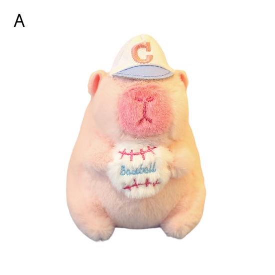 Plush Capybara Keychain Stuffed Animal Doll Key Ring Holder DIY Handbag Pendant Backpack Decoration Kids Adults Birthday Gift