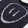 Popular Bridal Jewelry Set: Crystal Necklace & Earrings with Rhinestone Accents