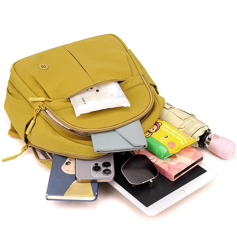 Reiserucksack mit großem Fassungsvermögen, einfarbiger Damenrucksack