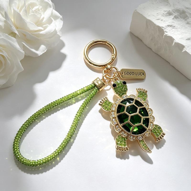 Porte-clés Tortue Charme Animal Mignon Pendentif pour Sac à Main, Clés de Voiture