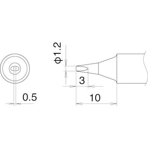 HAKKO iron tip 1.2D type T22D12