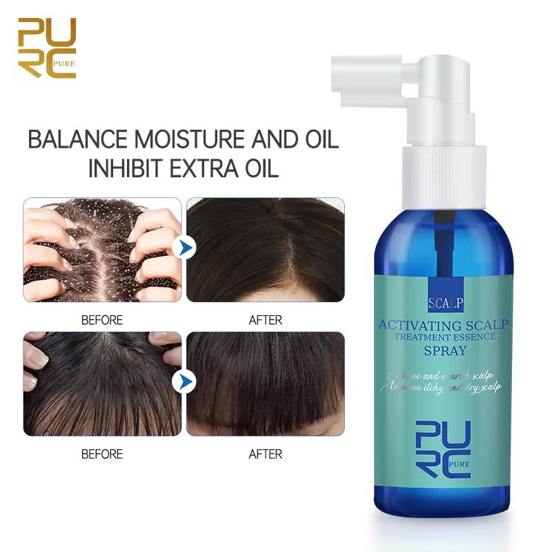 PURC Traitement des cheveux et du cuir chevelu Produits de soins capillaires antipelliculaires, anti-sébum et anti-démangeaisons pour femmes et hommes