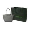 Longchamp Le Pliage Green Logo Borsa a Spalla Pieghevole con Patta e Cerniera in Tela e Pelle Grande da Donna Grafite 1899919P66