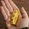 Stehende Amitabha Buddha Statue Watanabe Keishu Originalmodell für im Jahr des Hundes Geborene oder Tierkreis-Schutzgottheit Takaoka Bronze Buddha [Klein
