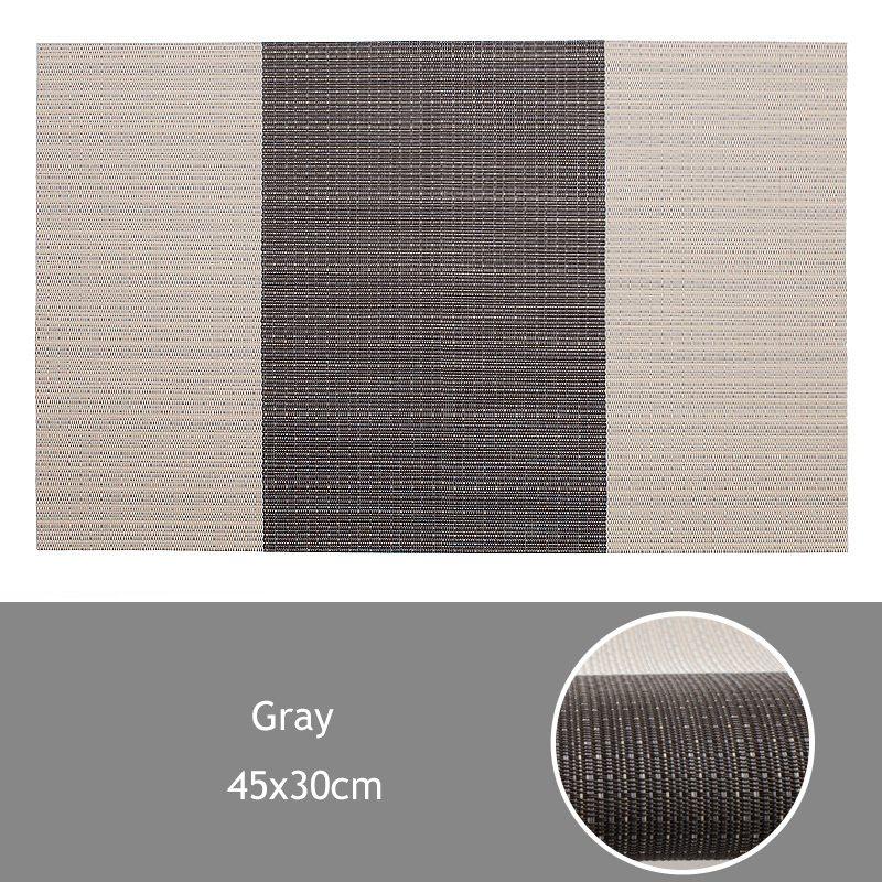 

Упаковка из 4 шт. салфетки под приборы, прямоугольные салфетки под стол, теплоизоляционные коврики из ПВХ, салфетки под обеденный стол 45x30 см 45x30cm серый