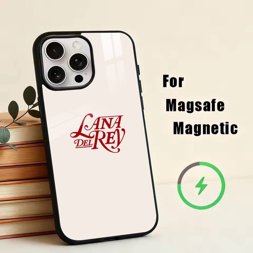 

L-Lana Del Rey Phone Case For iPhone17,16,15,14,13,12,11 Plus,Pro Magnetic For Magsafe Wireless Charging iPhone12PRO