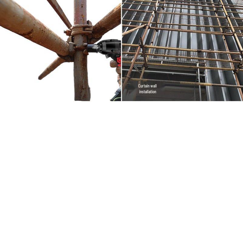 High Torque Brushless Electric Impact Wrench with Lithium Battery for Auto Repair, Scaffolding, and Woodworking