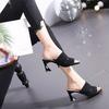Fashion With Heel Shoes for Women Mesh Sandals Summer Footwear On Offer 39 Slides Promotion H Sandal 2025 Unique Sale Pvc Woman Slippers