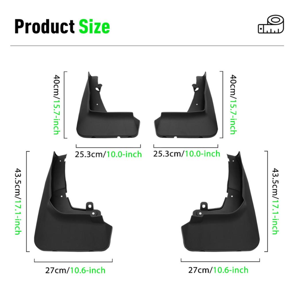 4PCS Car Mud Flaps Splash Guards Mudguards Car Mud Flaps Compatible with BMW X6 G06 M Sport 2020 2021 2022 2023 2024
