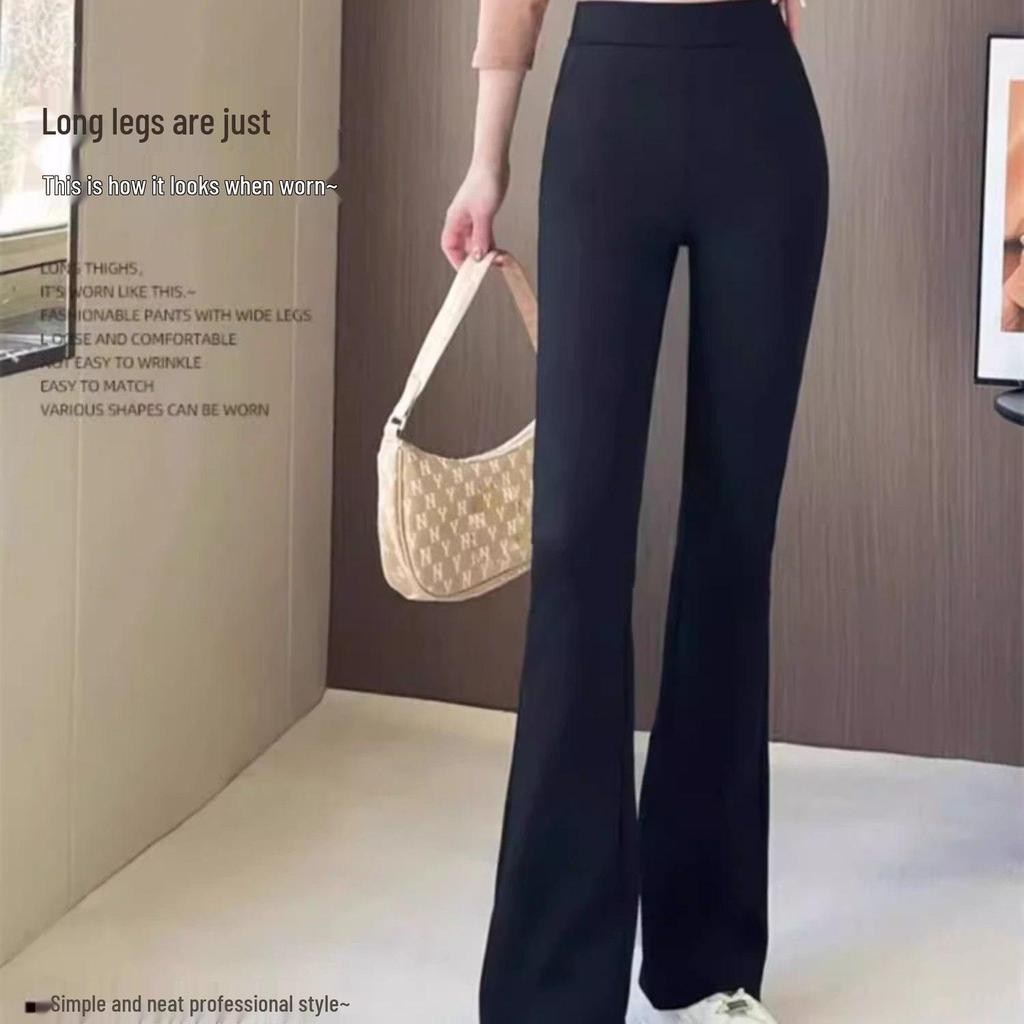 Women's High-Waisted Versatile Elastic Waist Casual Pants