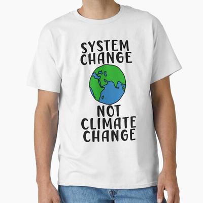 Summer Men Casual Shirts Short Sleeves Climate Awareness Cute White Tees Oversized T-shirts