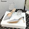 Fashion Fashion Sequined Crystal Pendant Tassel Women Pumps Sexy Snake Coiled Thin High Heels Slingbacks Sandals Summer Party Prom Shoes