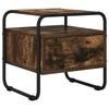 Nightstand Smoked Oak 40 X 39.5 X 40 Cm Engineered Wood