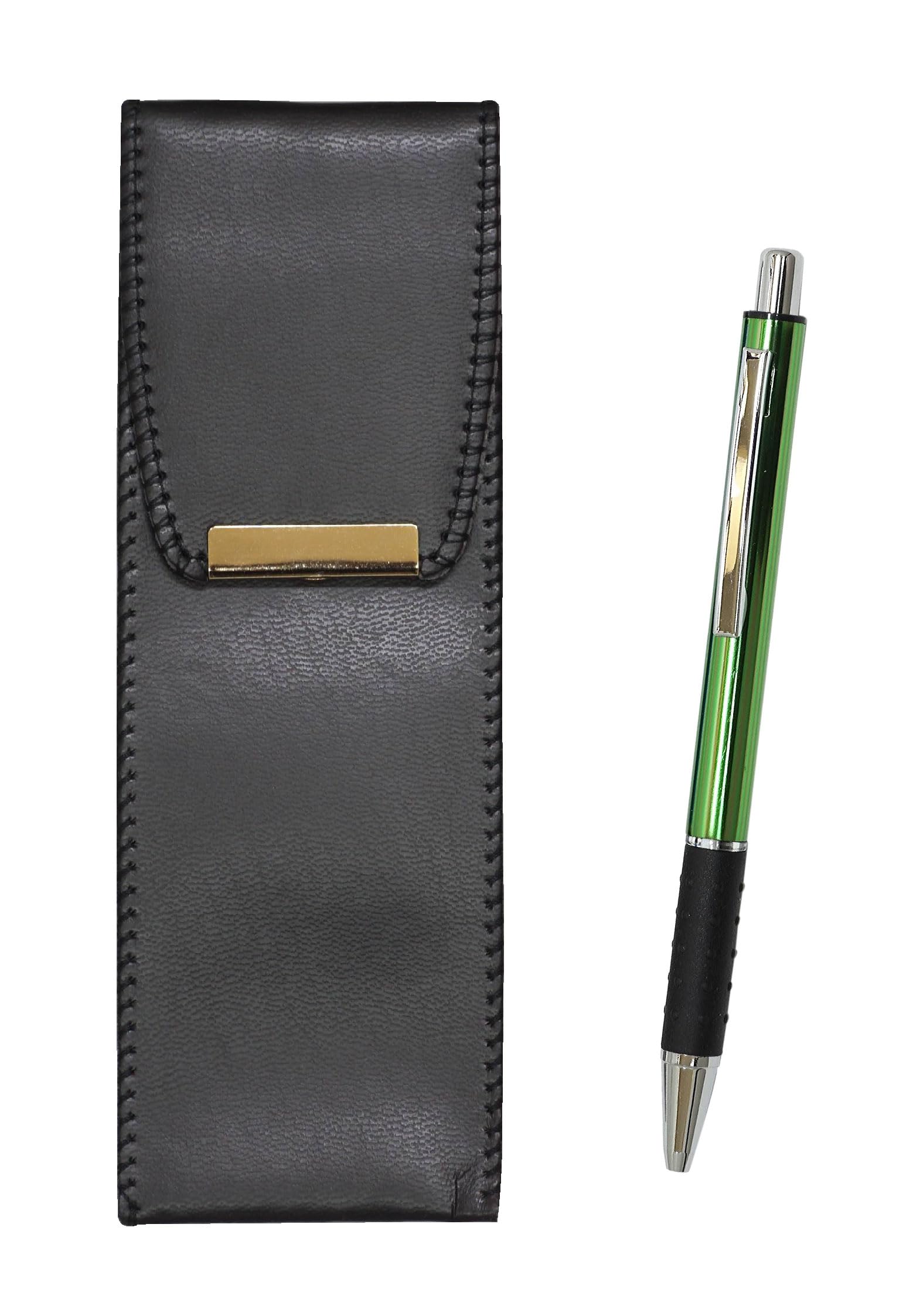 

Пенал с металлической рифленой ручкой, шариковая ручка, экокожа и набор, зеленый, 5 штук, T23-BR-B-WZ2067BP-G-5 зелёный