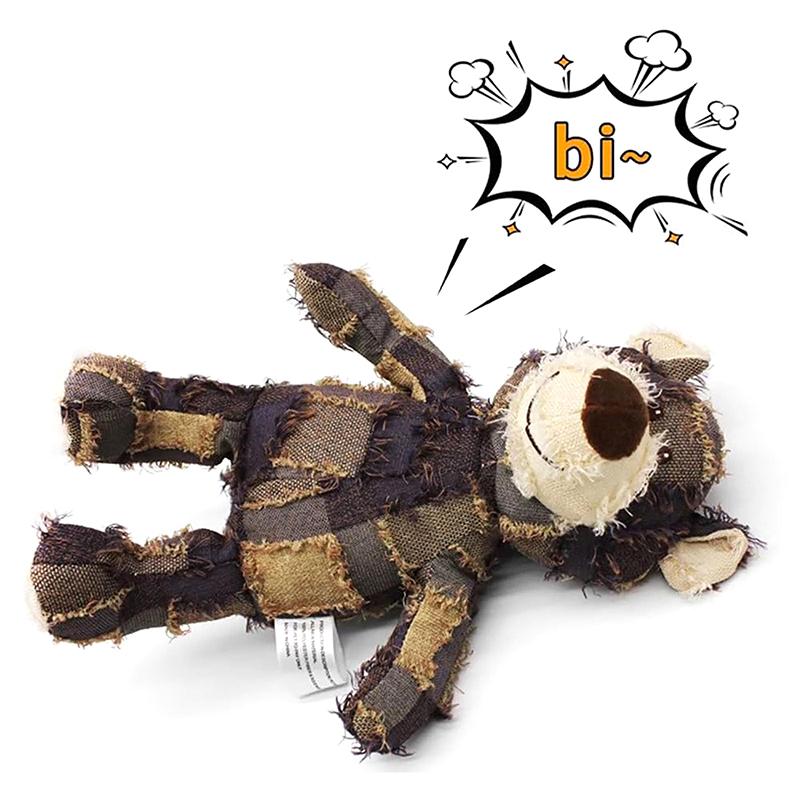 Zabawka dla zwierząt Teddy Bear, zabawka wydająca dźwięki, interaktywna, dla psów, do zgrzytania, czyszczenia zębów, antygryzowa, Abreact, zabawka dla misia, artykuły dla zwierząt
