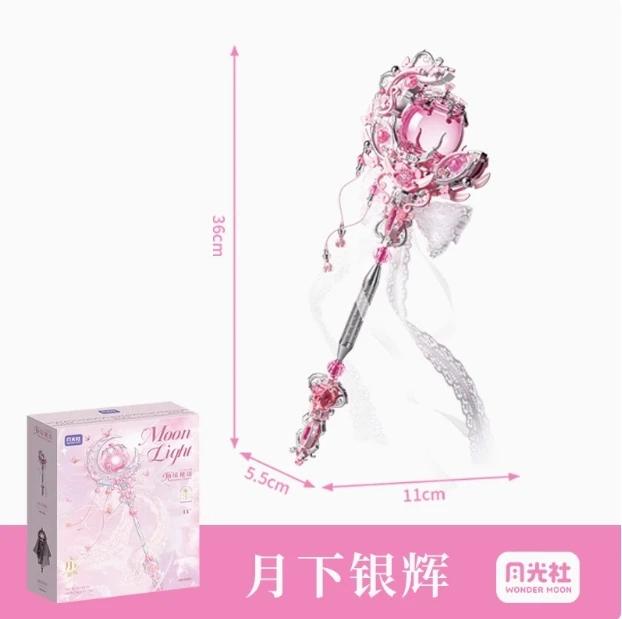 New Moonlight Club Building Block Magic Stick Lace Assembly Model Toy Desktop Decoration Girls Collection Birthday Gifts