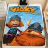 Vicky Print Flanelldecke, Hohe Qualität, Bequem für alle Jahreszeiten, Heimdekoration, Wärme und Komfort, Perfekt für Weihnachtsgeschenke